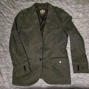 Express Men's Wool Blend Black Blazer (Lightly Worn)